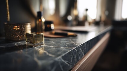 Marble Countertop with Box and Pen