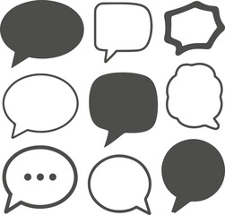 set of speech bubbles