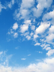 clouds in blue sky, nature abstract background. Beautiful sky landscape, air view. dreams atmosphere, inspiration nature image. meteorology, forecast weather. template for design