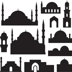 Mosque and Islamic Architecture Silhouettes 