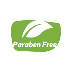 Modern Vector Badge Paraben Free with Natural Elements