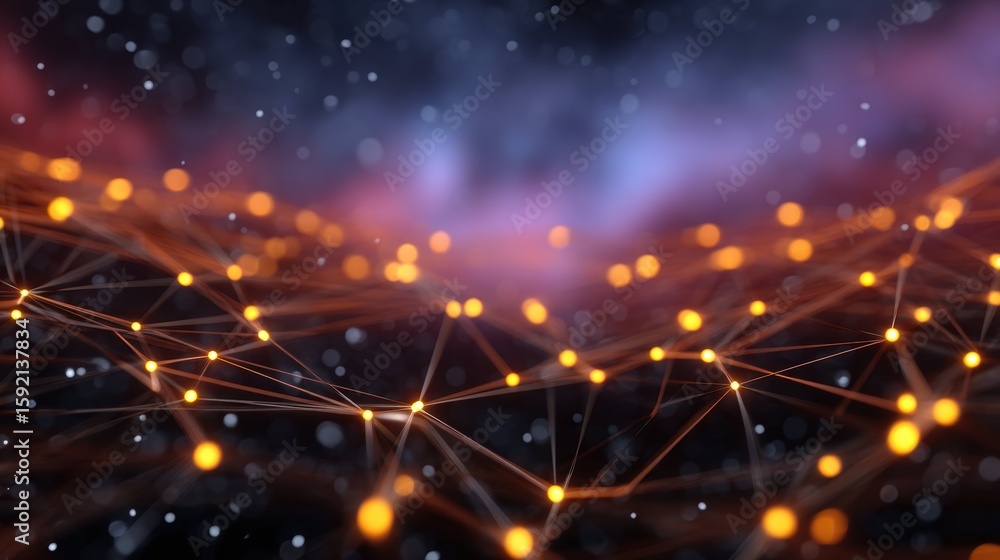 Aufkleber futuristic digital communication network visualization virtual environment graphic design high-tech 