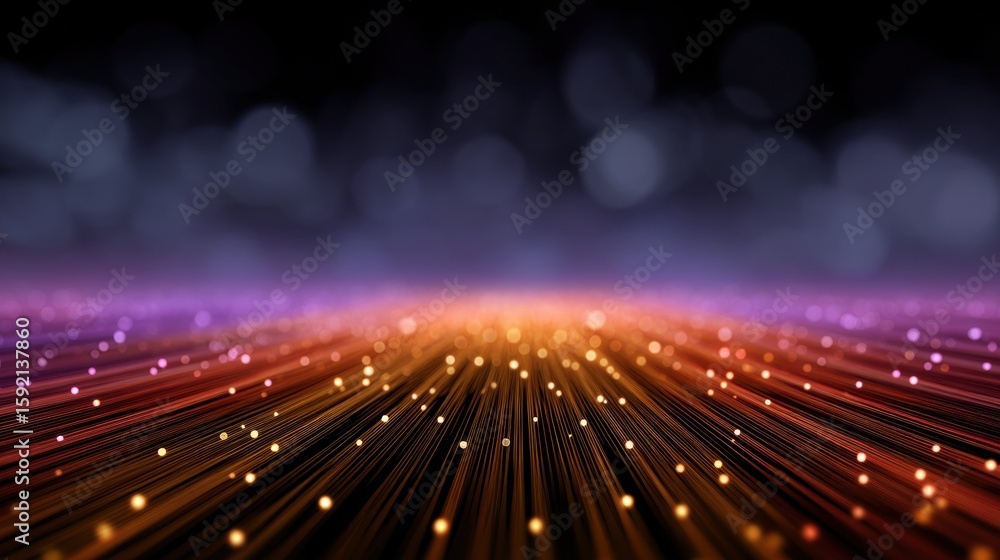 Poster dynamic digital communication network in futuristic virtual space abstract visualization high-tech e