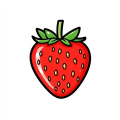 Obraz premium Cartoon strawberry graphic (1)