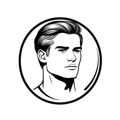 Line art portrait of a man (1)