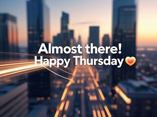 Happy Thursday Cityscape Sunset.