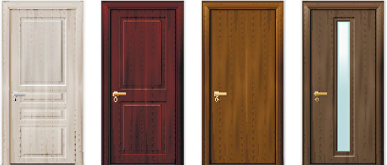 1708.i211.034.S.m004.c10.wooden doors design set realistic.eps