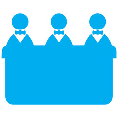 Front Desk Blue Icon