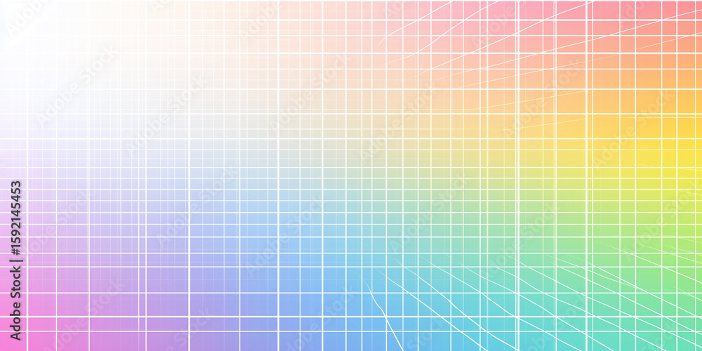Poster minimal geometric grid pattern with soft gradient colors