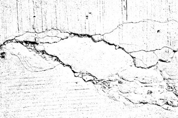 Obraz premium cement crack, scratch, grunge for overlay effect on transparent background. Dirty grunge texture. old worn overlay distressed background. scratched glitch effect for design. PNG file
