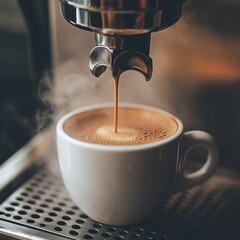 Coffee Being Poured Into Mug