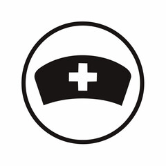 Fototapeta premium First aid kit icon with red cross symbol in vector style for medical and emergency use