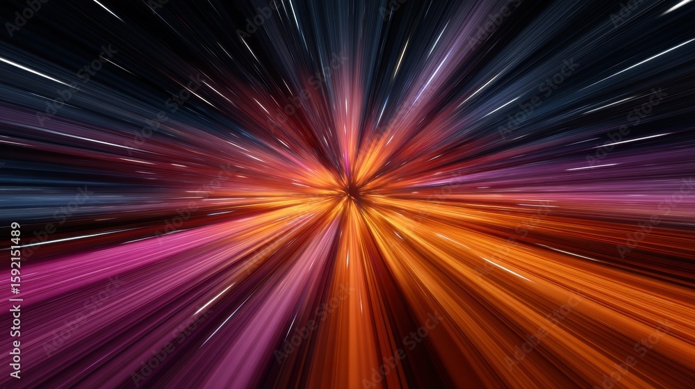 Poster accelerated data streams in virtual space futuristic digital realm abstract concept dynamic environm