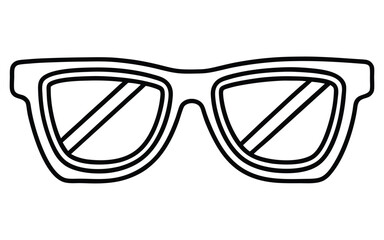 Bold Line Art Sunglasses: Trendy, Minimalist Vector Illustration for Fashion, Branding, and Web Design.