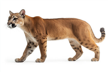 Majestic cougar in wildlife habitat, showcasing feline grace and predator agility in nature