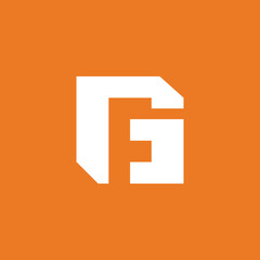 Geometric Letter F G FG GF Logo Design Vector Template