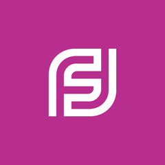 Monogram Letter F FF Logo Design Vector Template