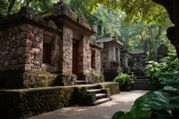 Fototapeta premium explore enchanting vibe of bali through its traditional architecture highlighting intricate details