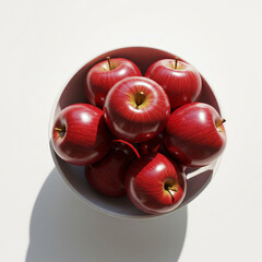 Red Apple on White Background – High-Resolution Studio Image