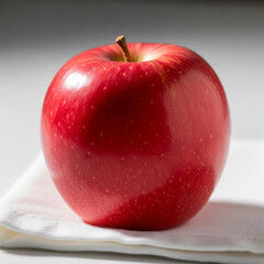 Red Apple on White Background – High-Resolution Studio Image