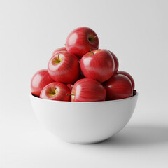 Red Apple on White Background – High-Resolution Studio Image