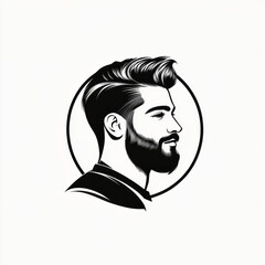 Profile view of a man with stylish hair and beard