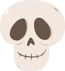 Spooky Skull Vector Set – Halloween Cartoon Icons and Horror Decorations
