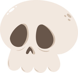 Spooky Skull Vector Set – Halloween Cartoon Icons and Horror Decorations