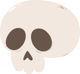 Spooky Skull Vector Set – Halloween Cartoon Icons and Horror Decorations