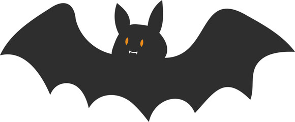 Flying Bat Silhouette Vector Set – Spooky Halloween Cartoon Icons and Decorations
