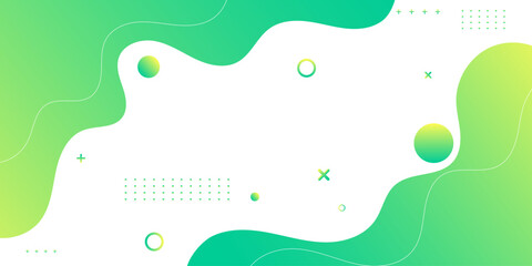 Green and white abstract background with minimal elements