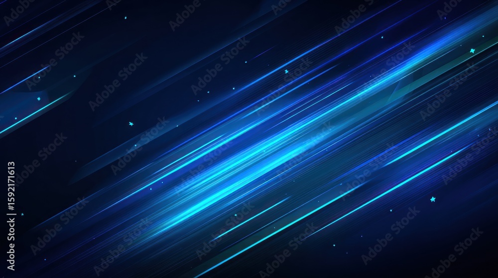 Poster abstract background with diagonal lines and glowing light effects