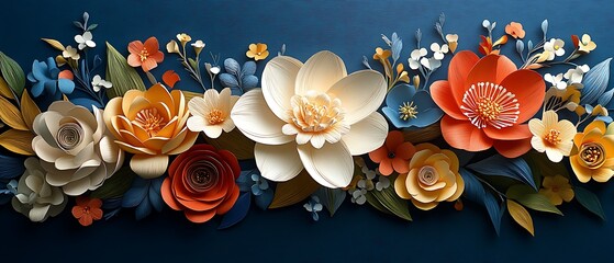Paper Flowers Arrangement. (1)