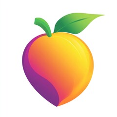 Vibrant peach graphic