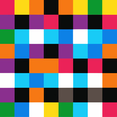  pattern with colorful squares