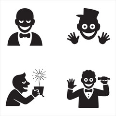 Silhouette of Man Playing April Fool’s Prank with Spray