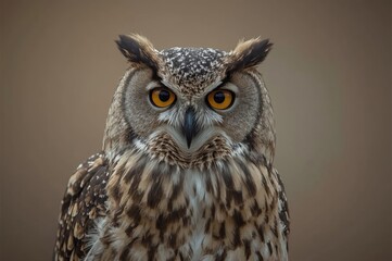 Fototapeta premium Majestic owl portrait eagle wildlife bird nature photography predator raptor feathers eyes beak hunting nocturnal animal wilderness