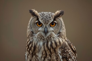Obraz premium Eagle owl portrait majestic wildlife bird nature photography predator raptor feathers eyes beak hunting nocturnal animal wilderness 