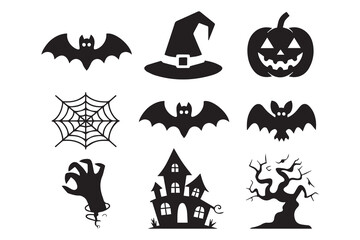halloween elements illustration vector