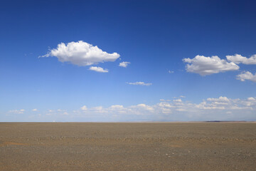 desert landscape with blue sky