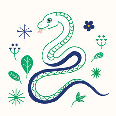 Obraz premium snake in a circle