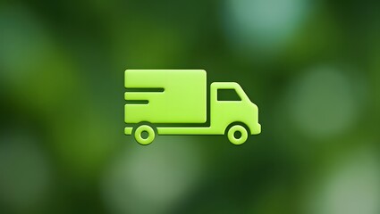 Delivery truck icon for shipping logistics and transportation services illustration
