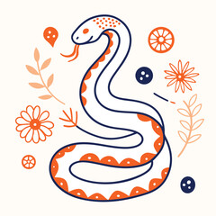 Obraz premium snake in the shape of a snake