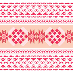 seamless geometric ethnic pattern Pink. Native American tribal fabric, design vector for woven textile printing, tile, carpet,cards,motifs, picture books, boho indian ornament Southwest Aztec pattern