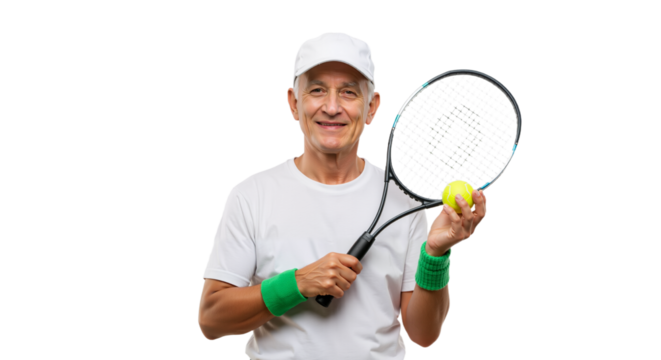 Active Senior Tennis Enthusiast: Embracing Sportsmanship and Joy