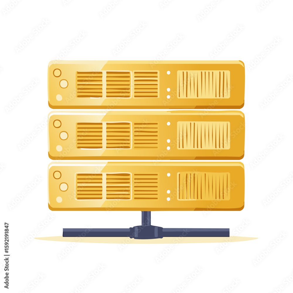 Poster computer server rack. network servers, server hardware, data processing, storage, network technology