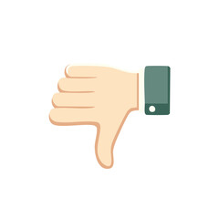 Thumb down hand gesture disapproval sign bad rating symbol feedback dislike icon