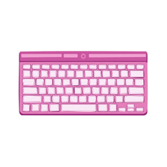 Vibrant Pink Computer Keyboard Vector Graphic Design
