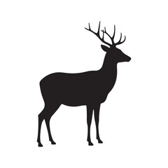 Fototapeta premium A deer- Victor- Image- Design- Design- Background- White- has been kept.