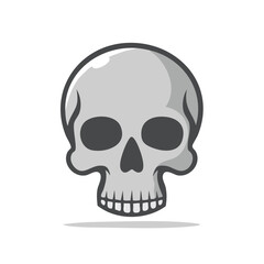 Obraz premium Gray Skull Design, Halloween Vector Illustration, Isolated Graphic